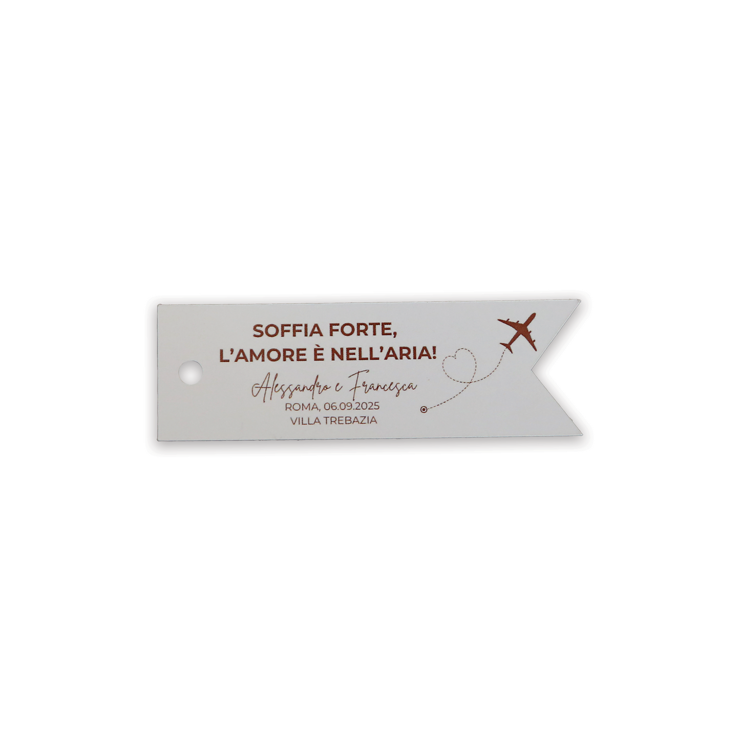 100 pz Segnaposto Matrimonio personalizzato Miniatura Forma Bandierina