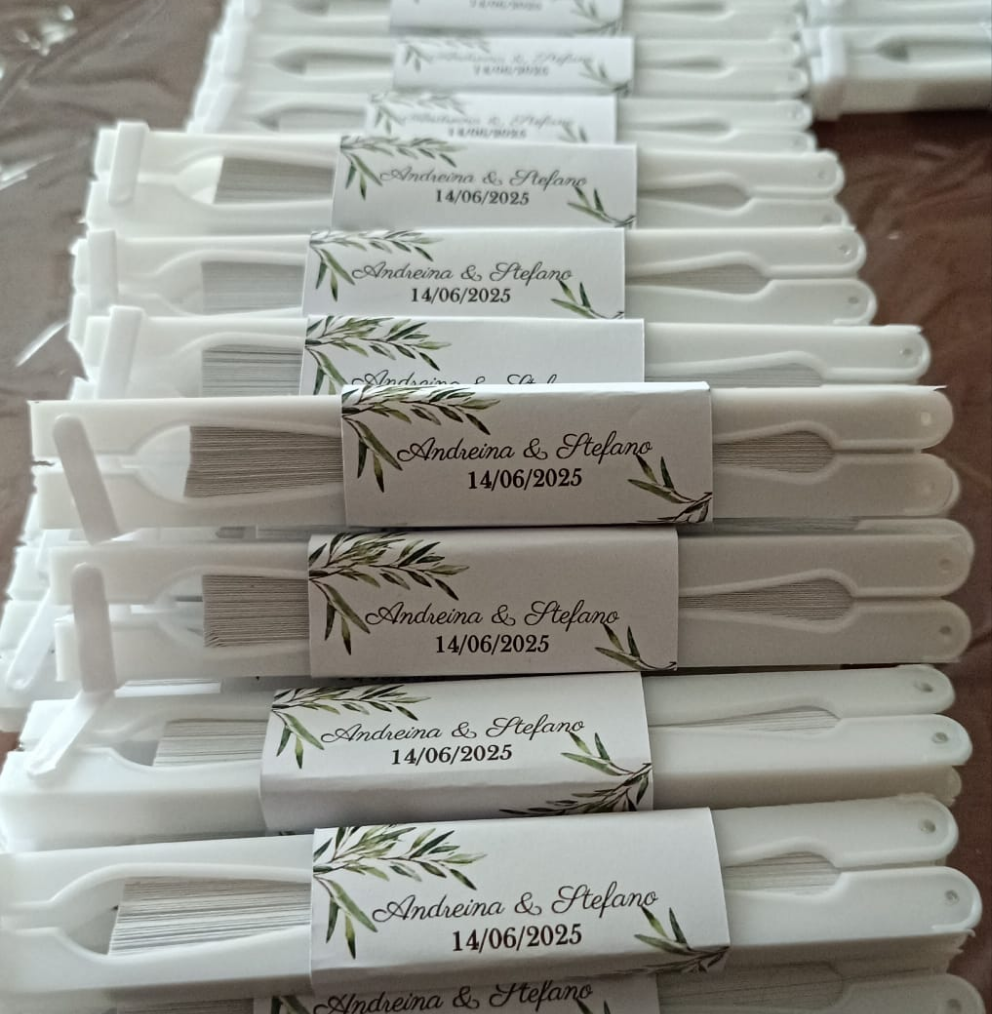 Etichette in cartoncino personalizzate per ventaglio Matrimonio