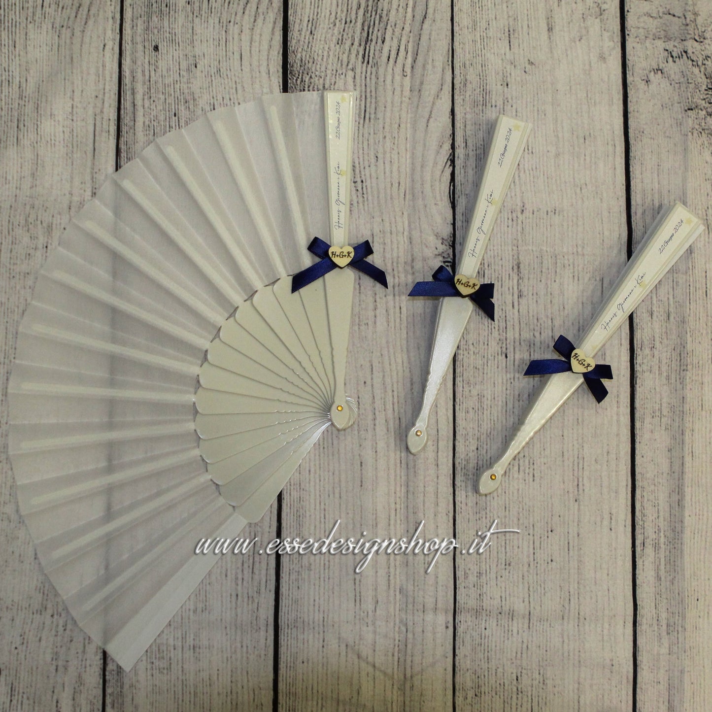 120 PZ Ventaglio Bianco personalizzato