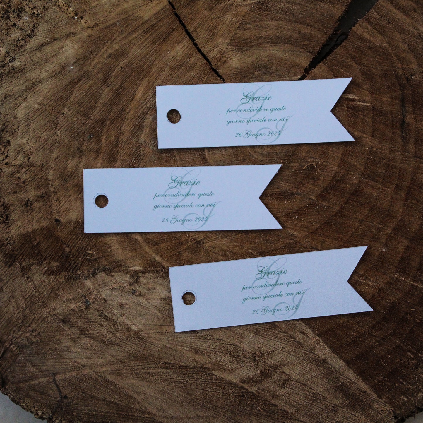100 pz Segnaposto Matrimonio personalizzato Miniatura Forma Bandierina