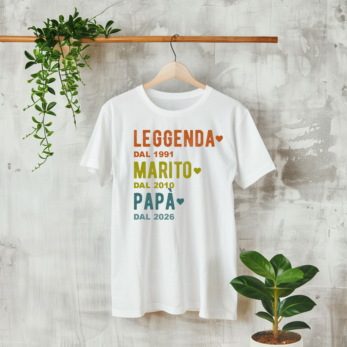 T-Shirt Papà Leggenda Personalizzata