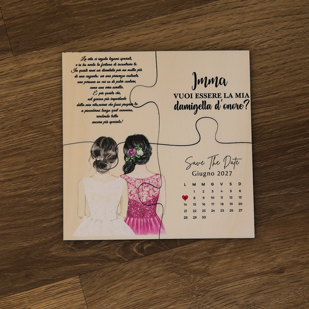 Targa Puzzle in Legno