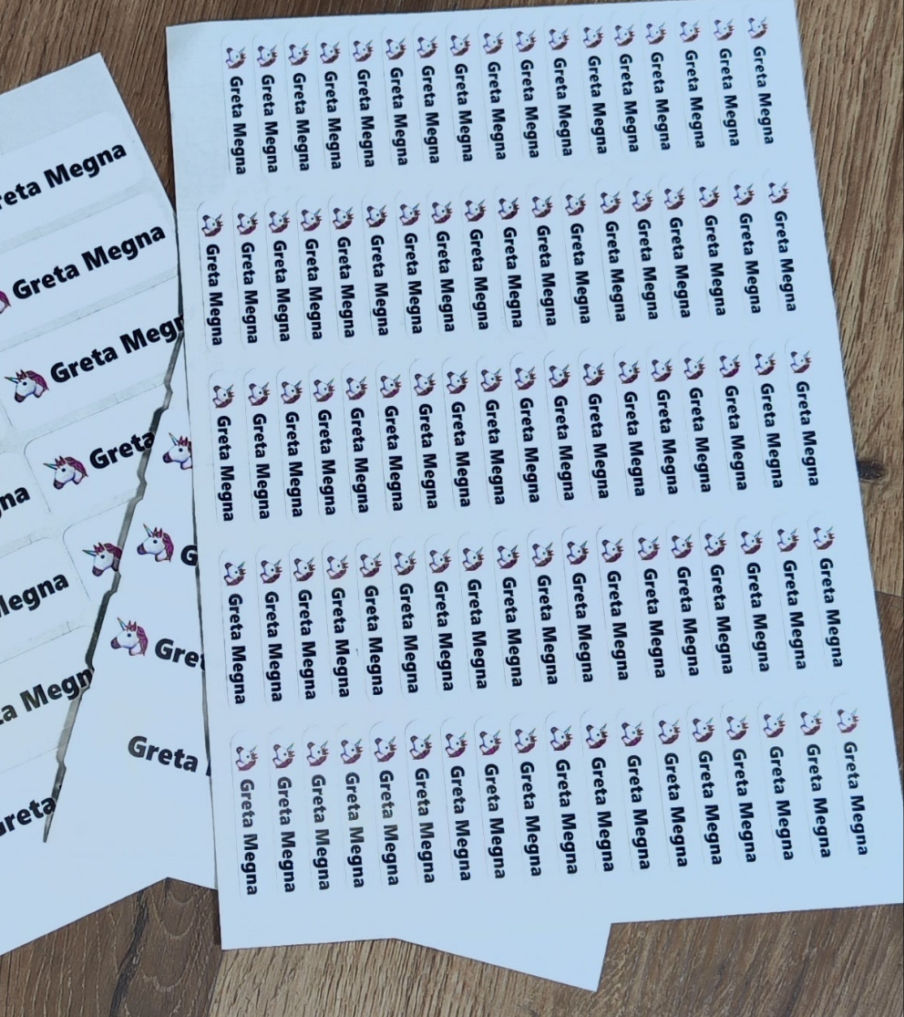 150pz Etichette Scuola