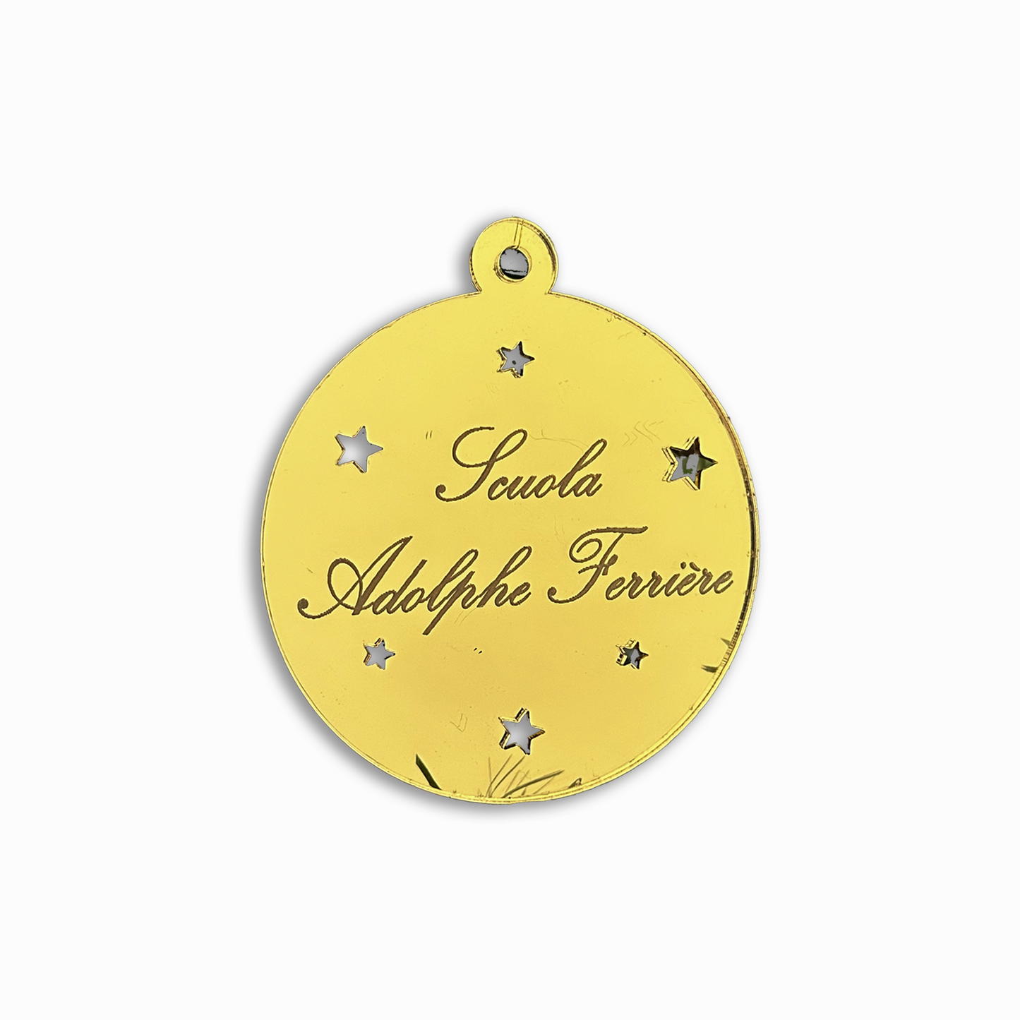 Sfera di Natale Plexiglass Oro Specchio Personalizzata