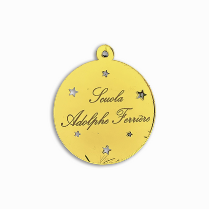 Sfera di Natale Plexiglass Oro Specchio Personalizzata